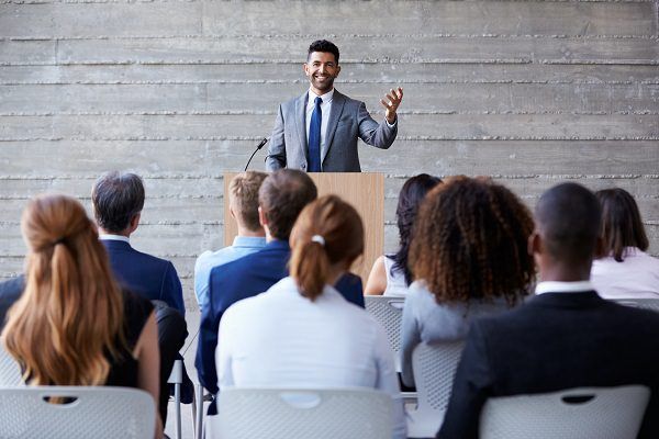 Man Speaking in Public