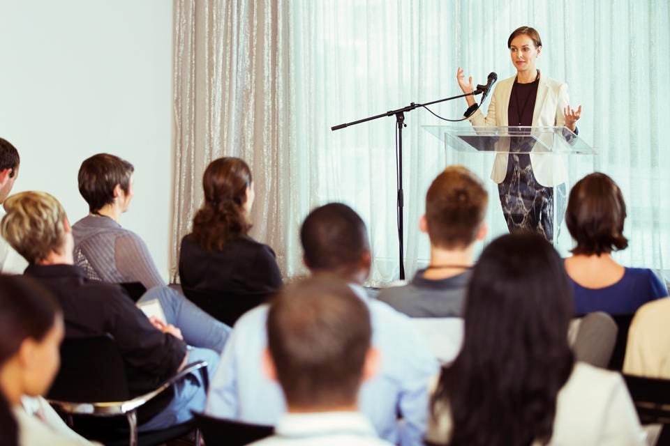 Woman Giving Speech